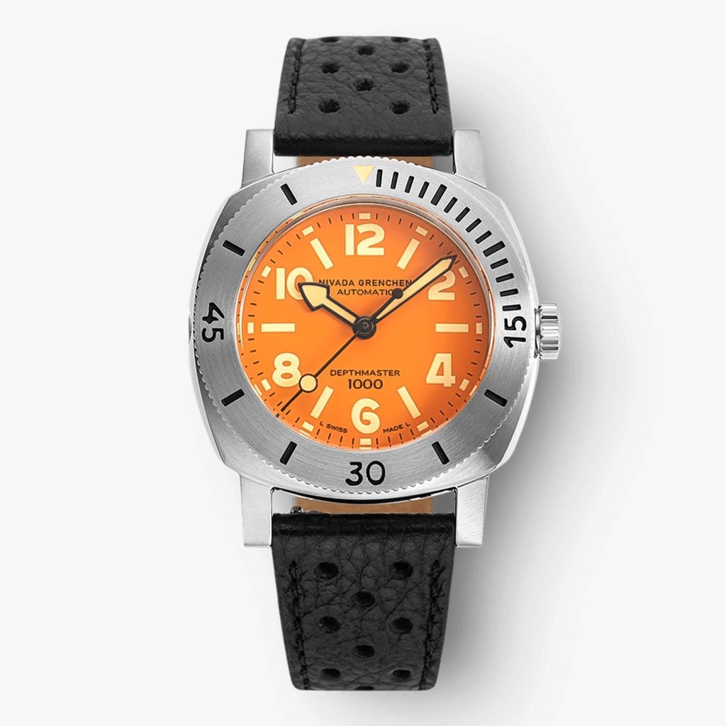 Nivada Orange Depthmaster - Black Racing Strap
