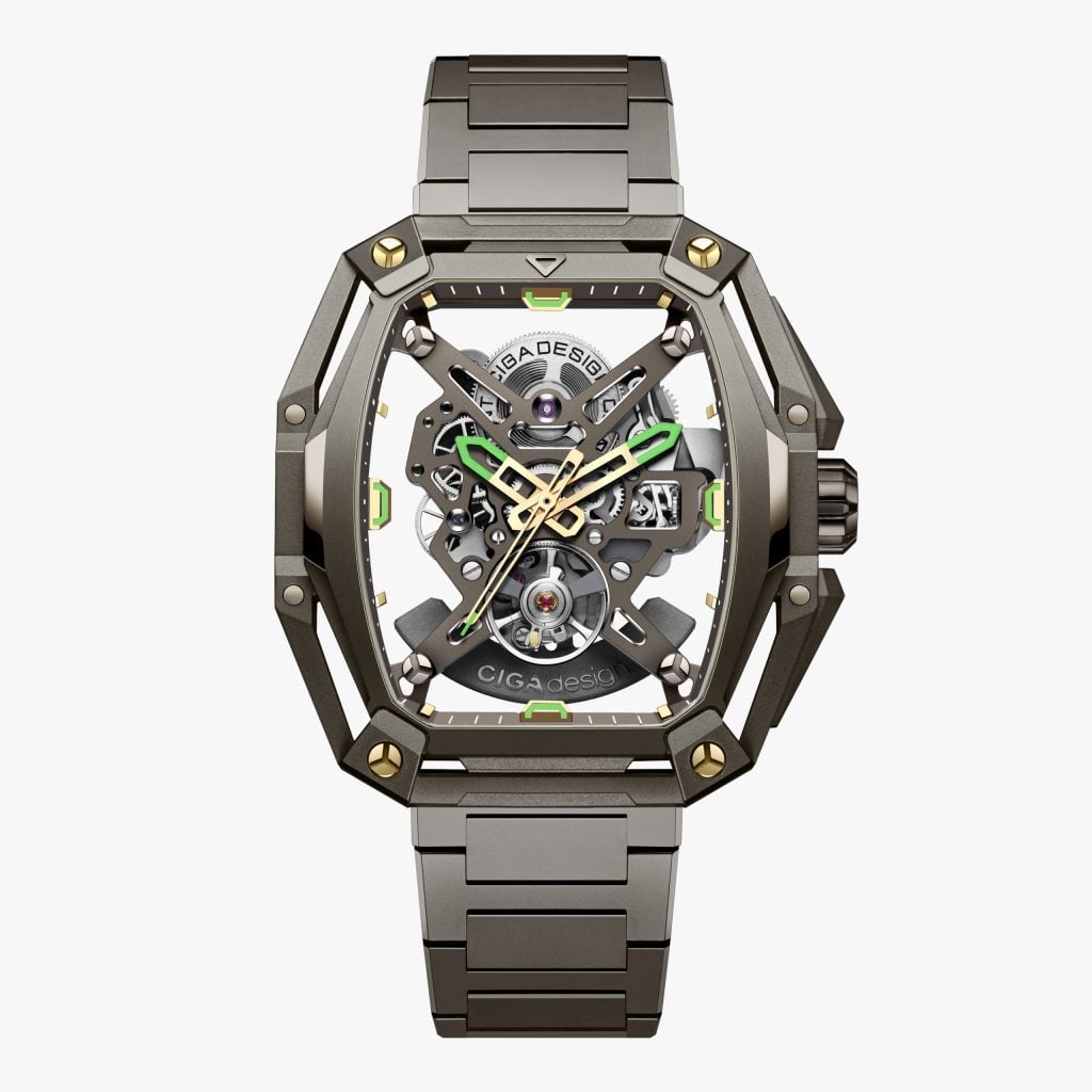 Ciga Design Skeleton Automatic Hunter Vintage Brown Gold