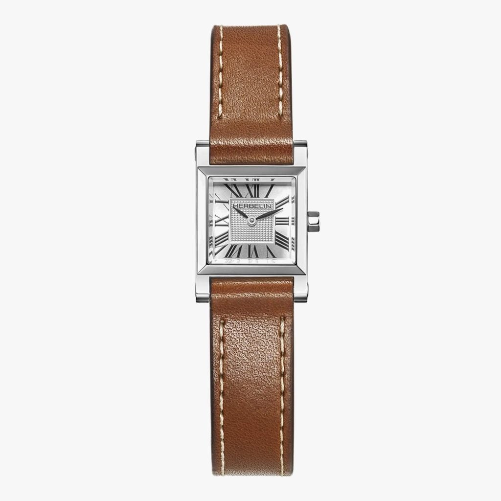 Herbelin Antarès - Quarzo Quadrato - Acciaio & Pelle Cammello