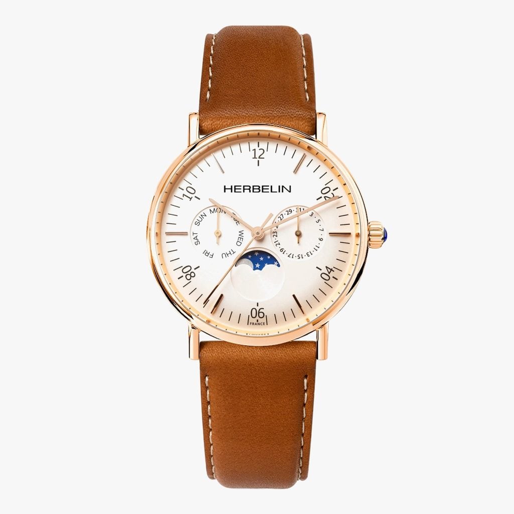 Herbelin Inspiration - Fase Lunare - PVD Oro Rosa & Pelle Gold