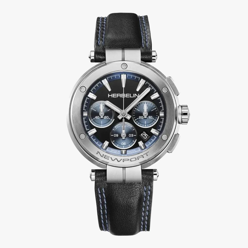 Herbelin Newport - Chronographe Automatique - Acier Et Cuir