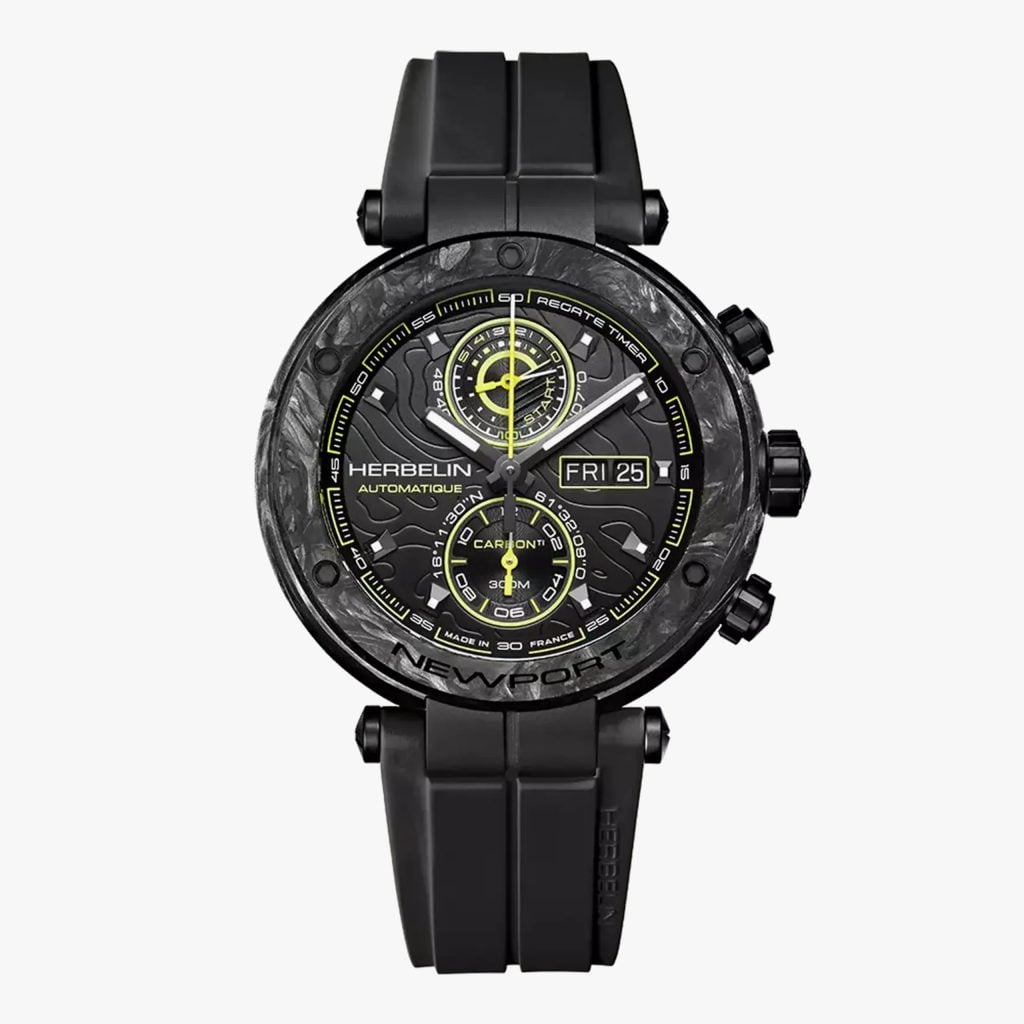Herbelin Newport - Cronógrafo Carbono Titanio - Negro