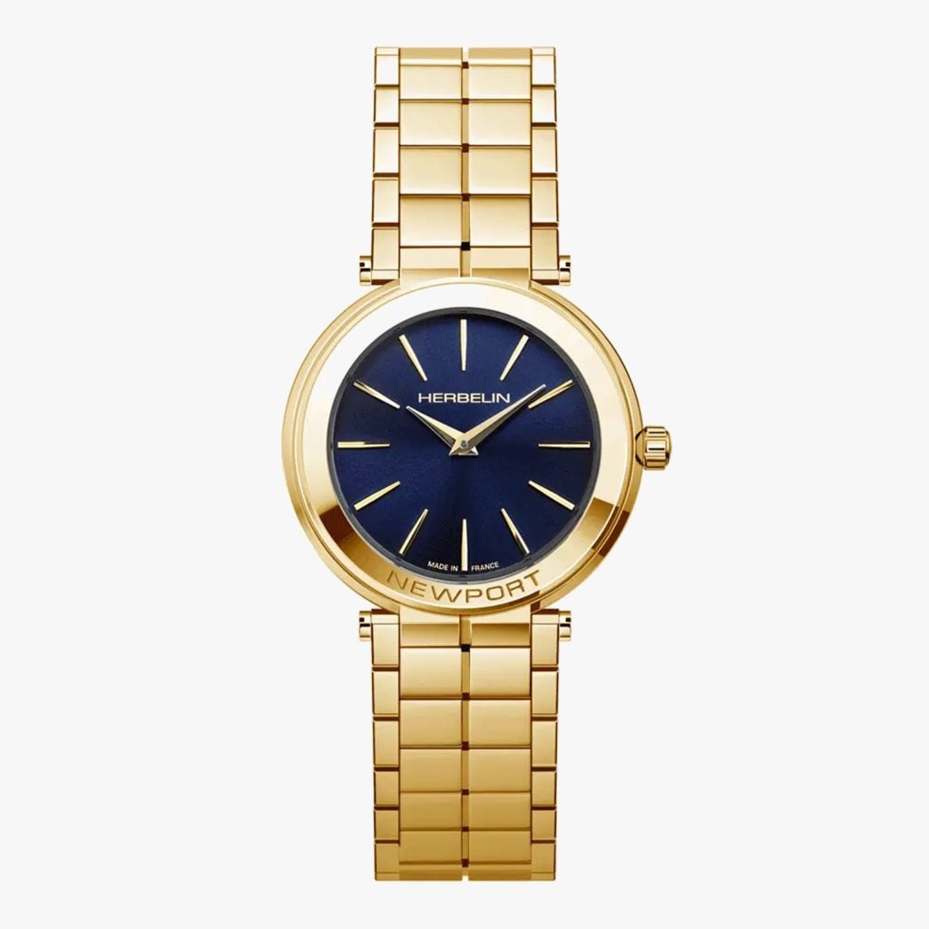 Herbelin Newport - Slim - PVD Or Jaune Et Bleu