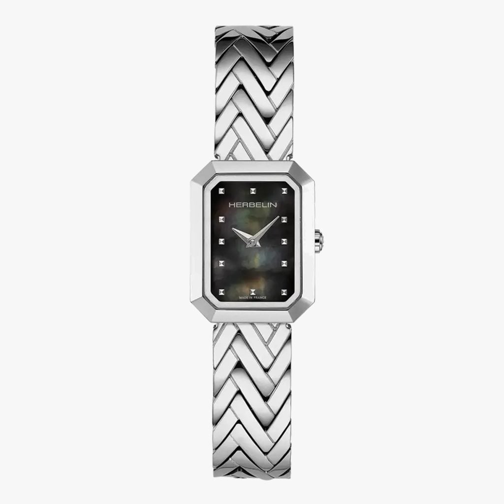 Herbelin Octogône - Chevrones - Steel & Black Mother-of-Pearl