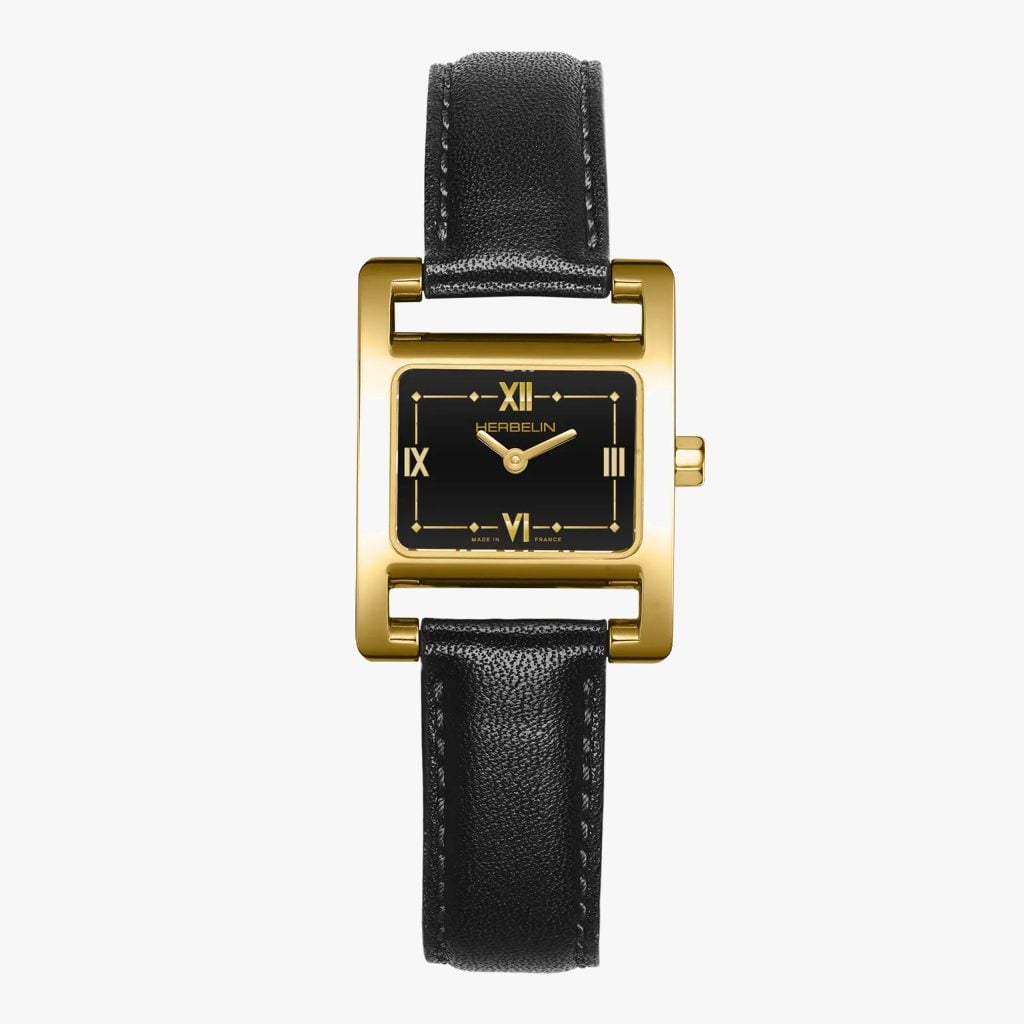 Herbelin Ve Avenue - Quarzo - PVD Oro Giallo & Pelle Nera