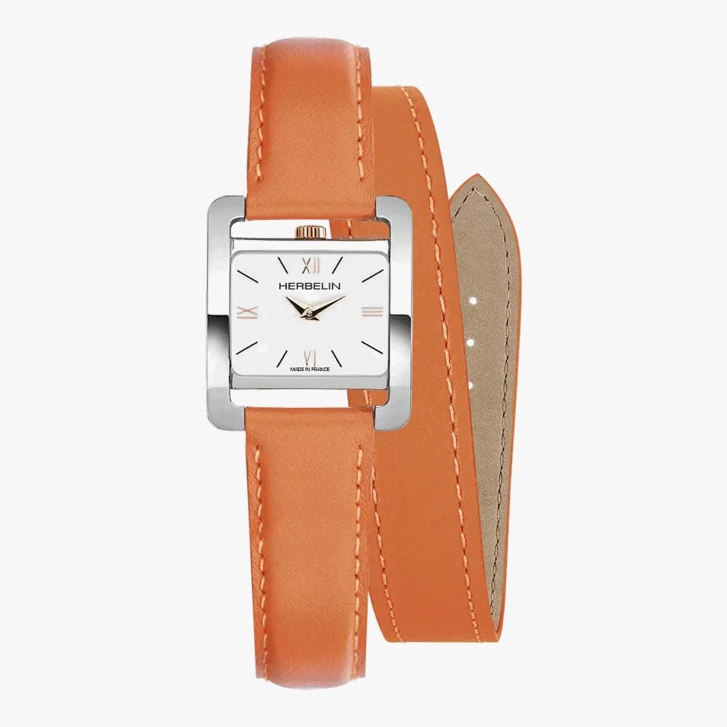 Herbelin Ve Avenue – Pulsera Doble – Acero Y Naranja