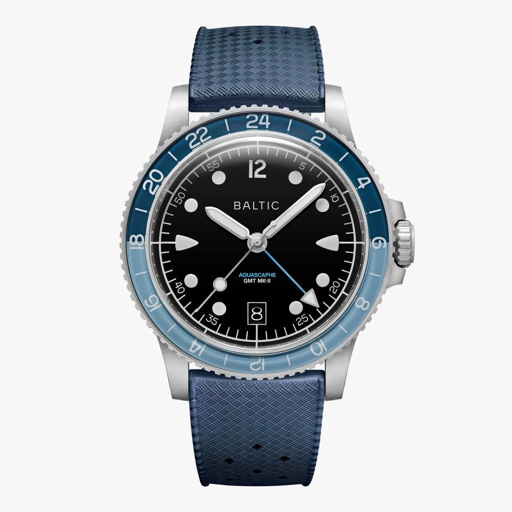 Baltic Aquascaphe GMT MK-II - Blue - Caucciù Blu