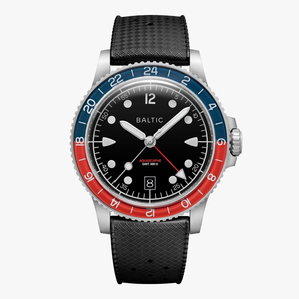 Baltic Aquascaphe GMT MK-II - Red - Caucciù Nero