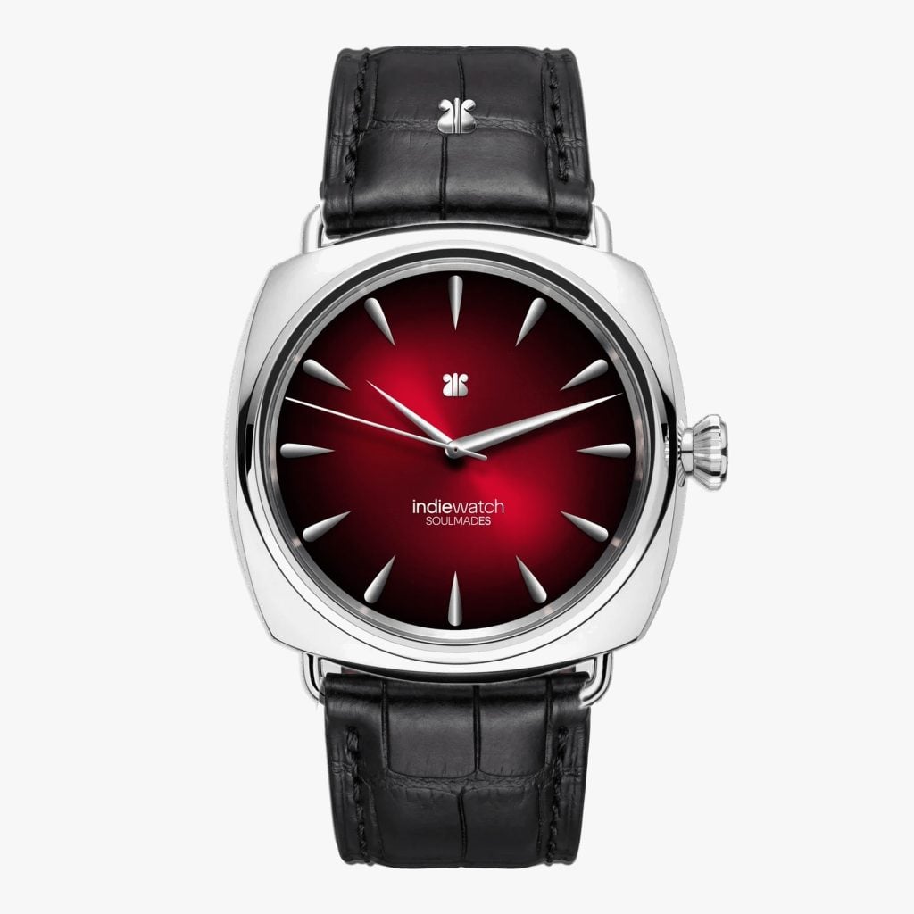 Indie Watch Delphos Serie 193 Borgoña - Alligator Negro