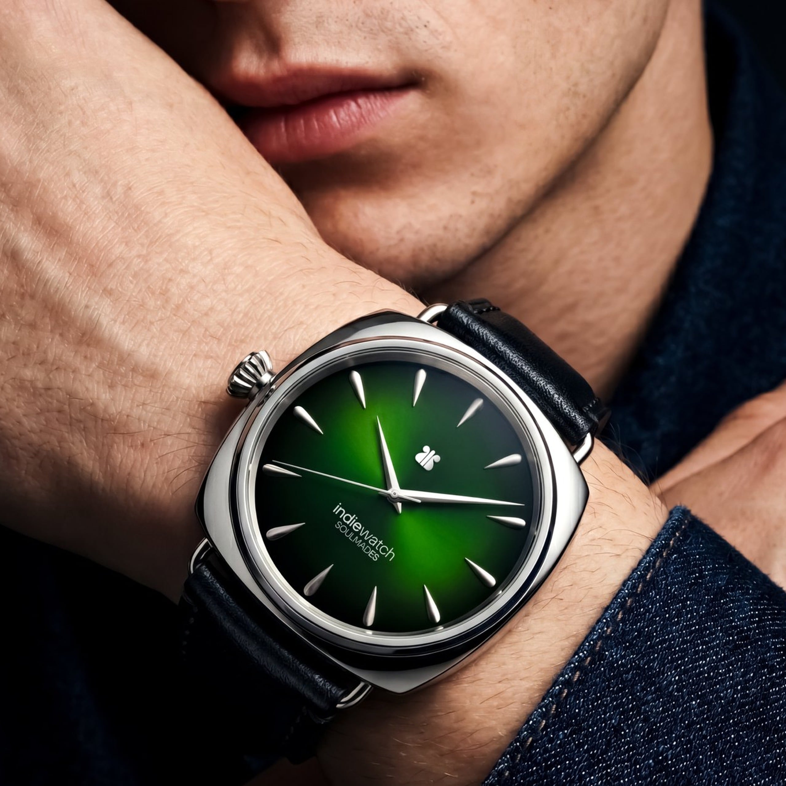 Indie Watch Delphos Serie 193 Pinar - Piel Negra · Isotipo