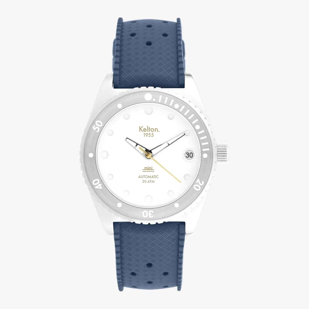 Kelton Diver Mini Tropic blanche - 20 atm - Rouge