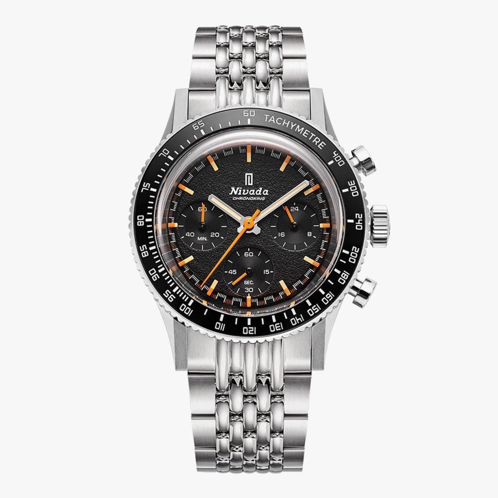 Nivada Chronoking Mecaquartz - INTER.BEZEL - Beads Of Rice Bracelet / Tachymeter