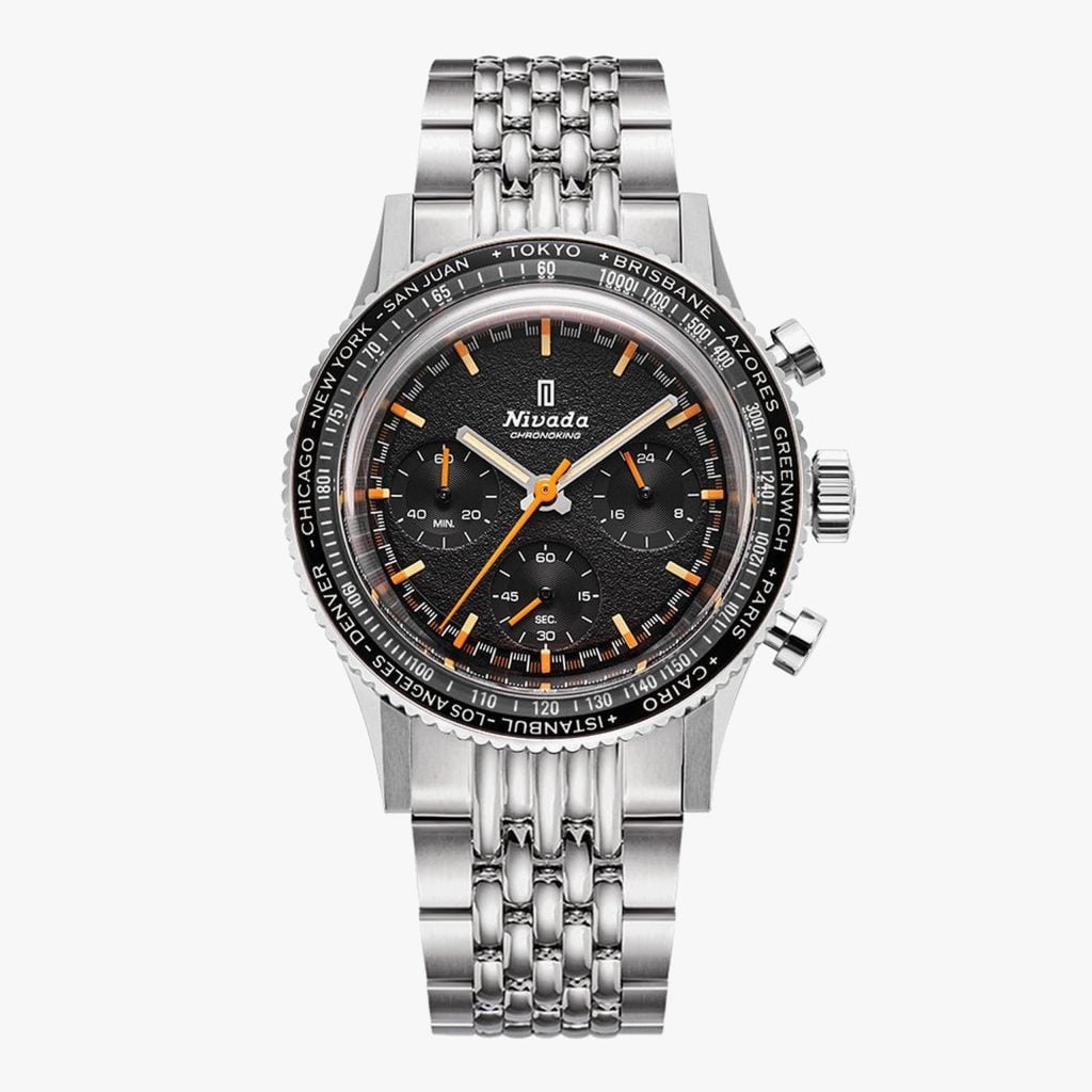 Nivada Chronoking Mecaquartz - INTER.BEZEL - Beads Of Rice Bracelet / GMT