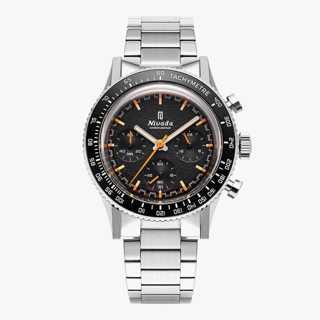 Nivada Chronoking Mecaquartz - INTER.BEZEL - Bracelet Flat Link / Tachymeter