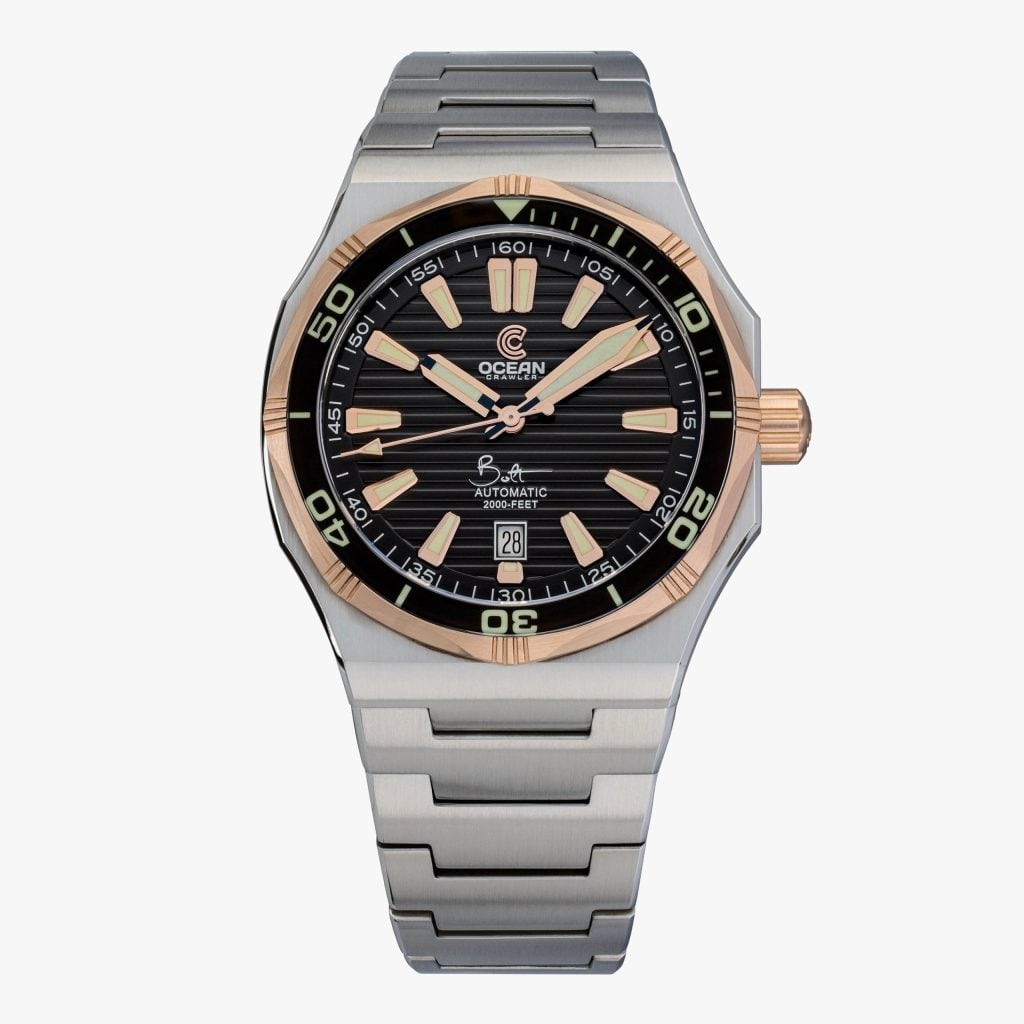 Ocean Crawler Bolt - Black - Solid 18K Red Gold Bezel