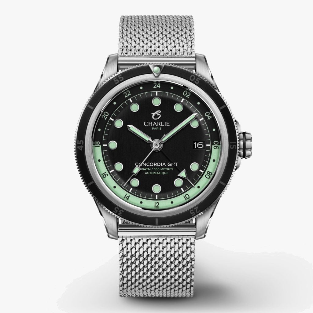 Charlie Paris Concordia - GMT - Black - Milanese mesh