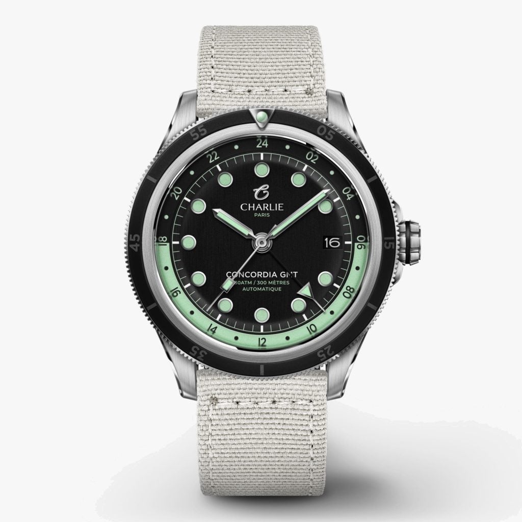 Charlie Paris Concordia - GMT - Black - White nylon