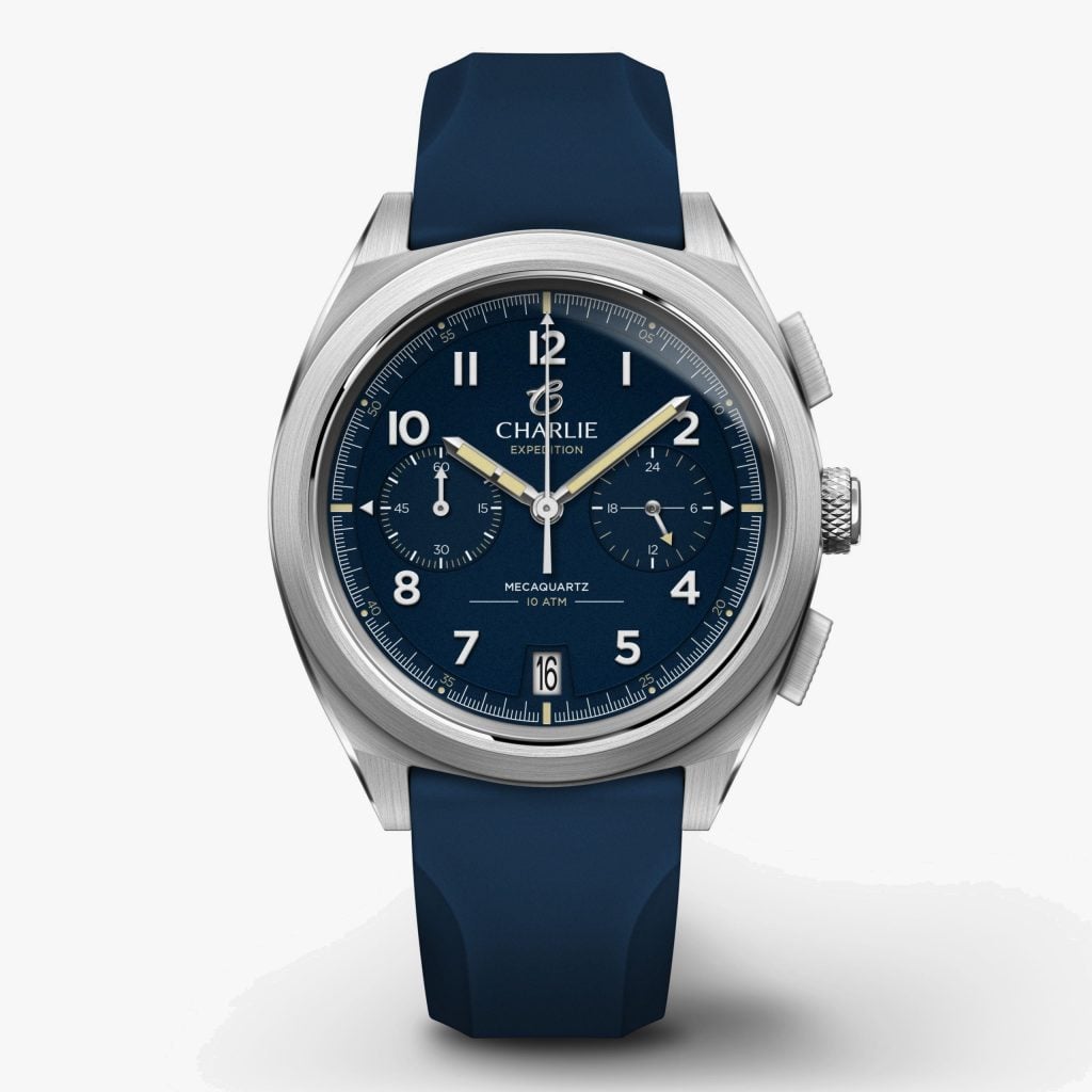 Charlie Paris GR - Chronograph - Blue - Blue rubber