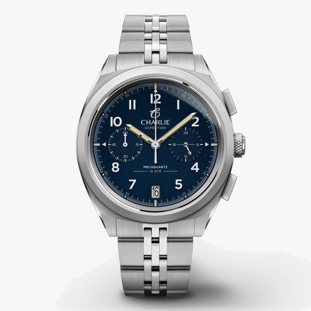 Charlie Paris GR - Chronograph - Blue - Steel 5 links