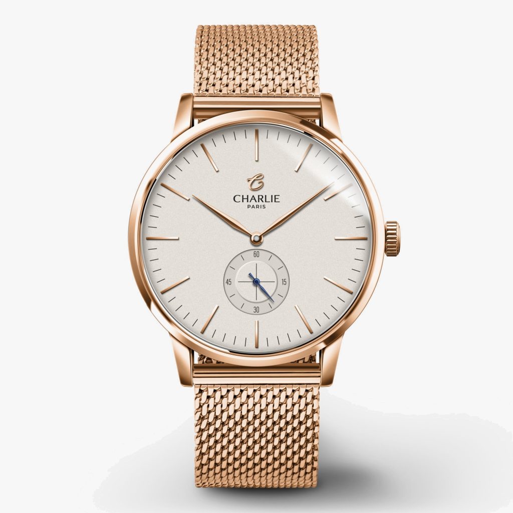 Charlie Paris Horizon - Rose gold - Milanese mesh