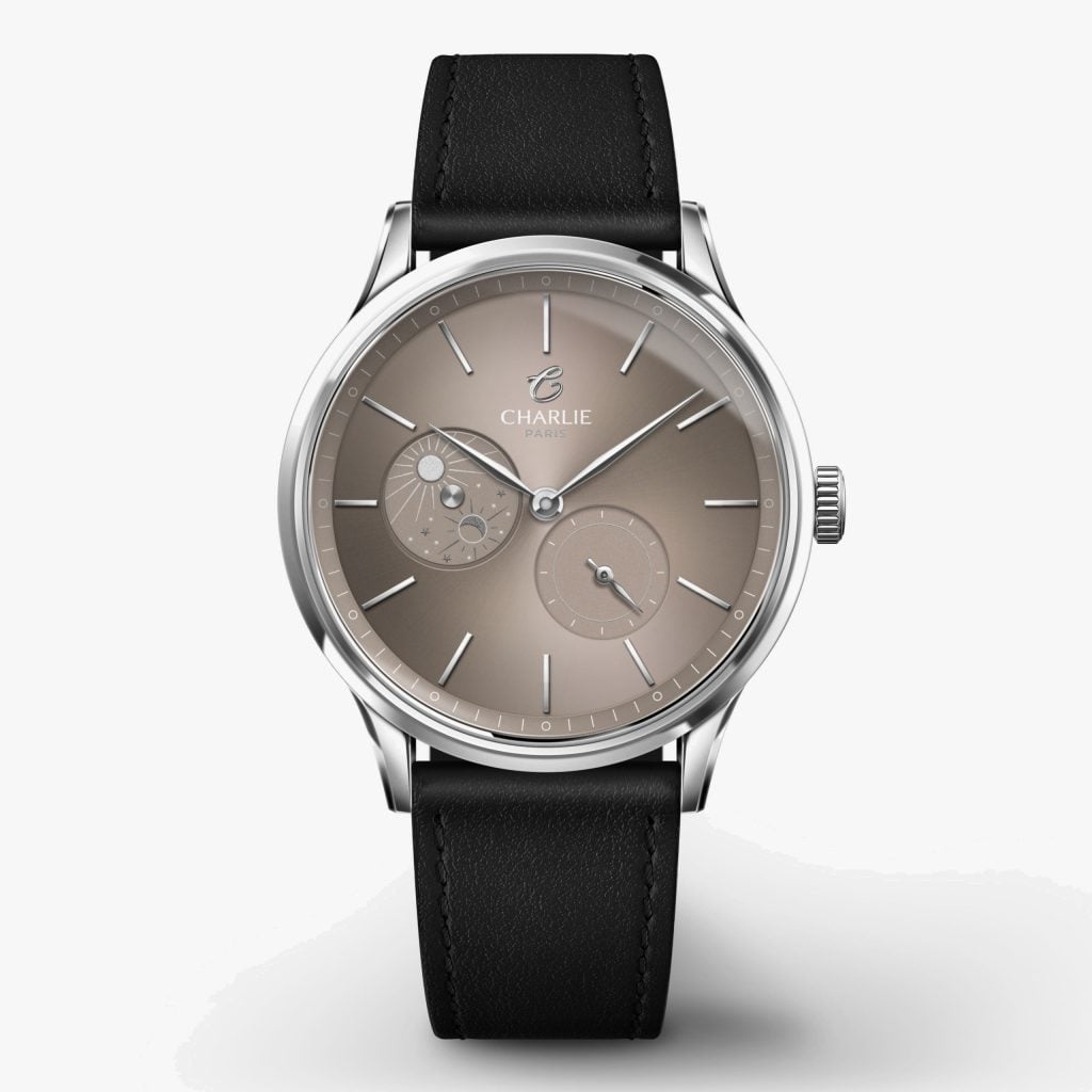 Charlie Paris Initial 36 - Day/Night - Mole - Black leather