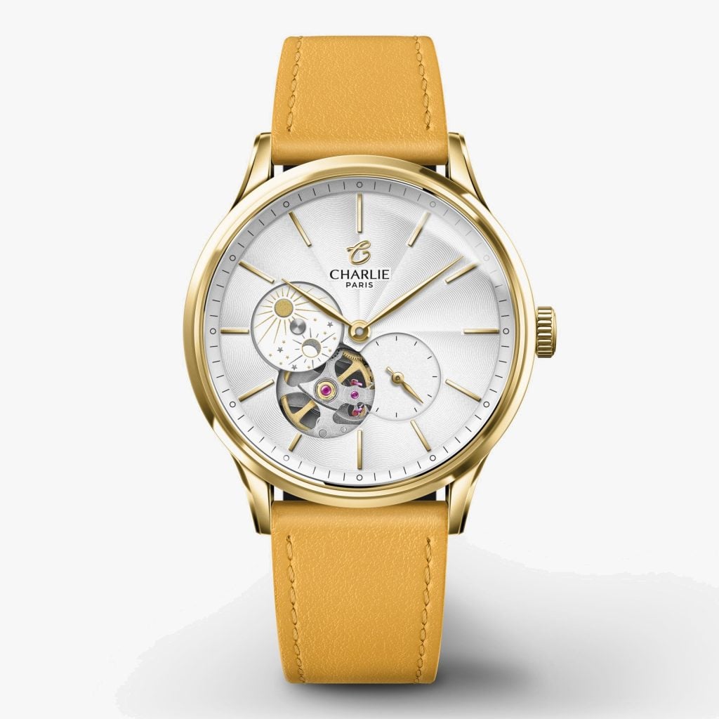 Charlie Paris Initial 36 - Open Heart Day/Night - Golden - Tuscan yellow leather