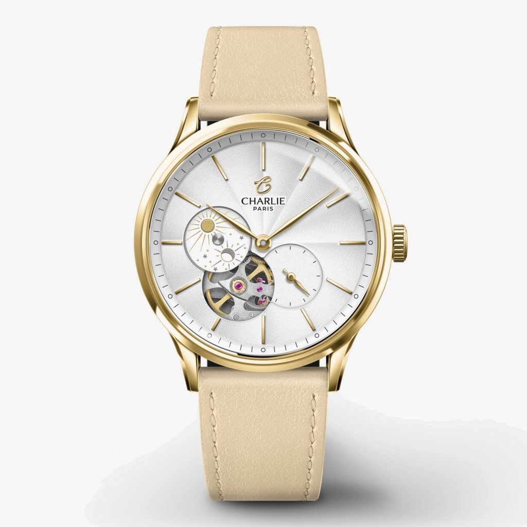 Charlie Paris Initial 36 - Open Heart Day/Night - Golden - Sand leather