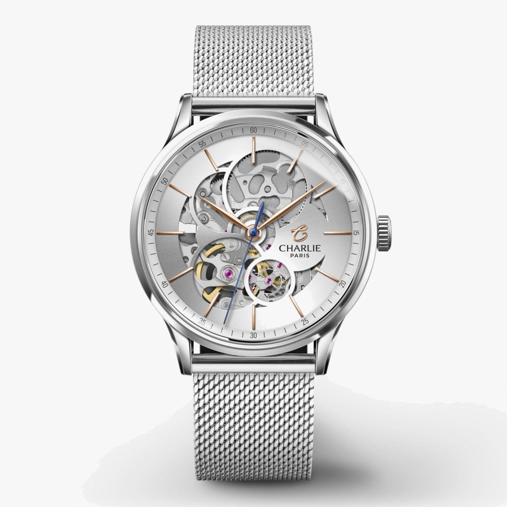 Charlie Paris Initial 36 - Openwork - Steel - Milanese mesh
