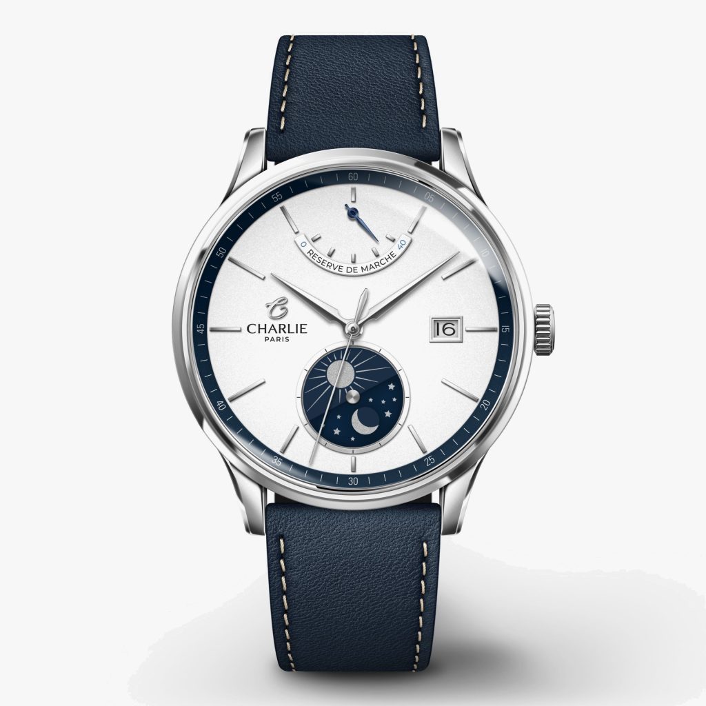 Charlie Paris Initial - Day/Night - Panda - Blue leather