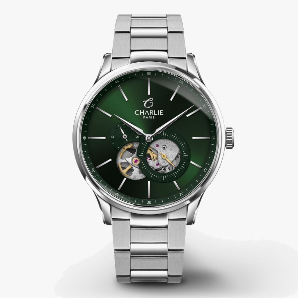 Charlie Paris Initial - Open Heart - Green