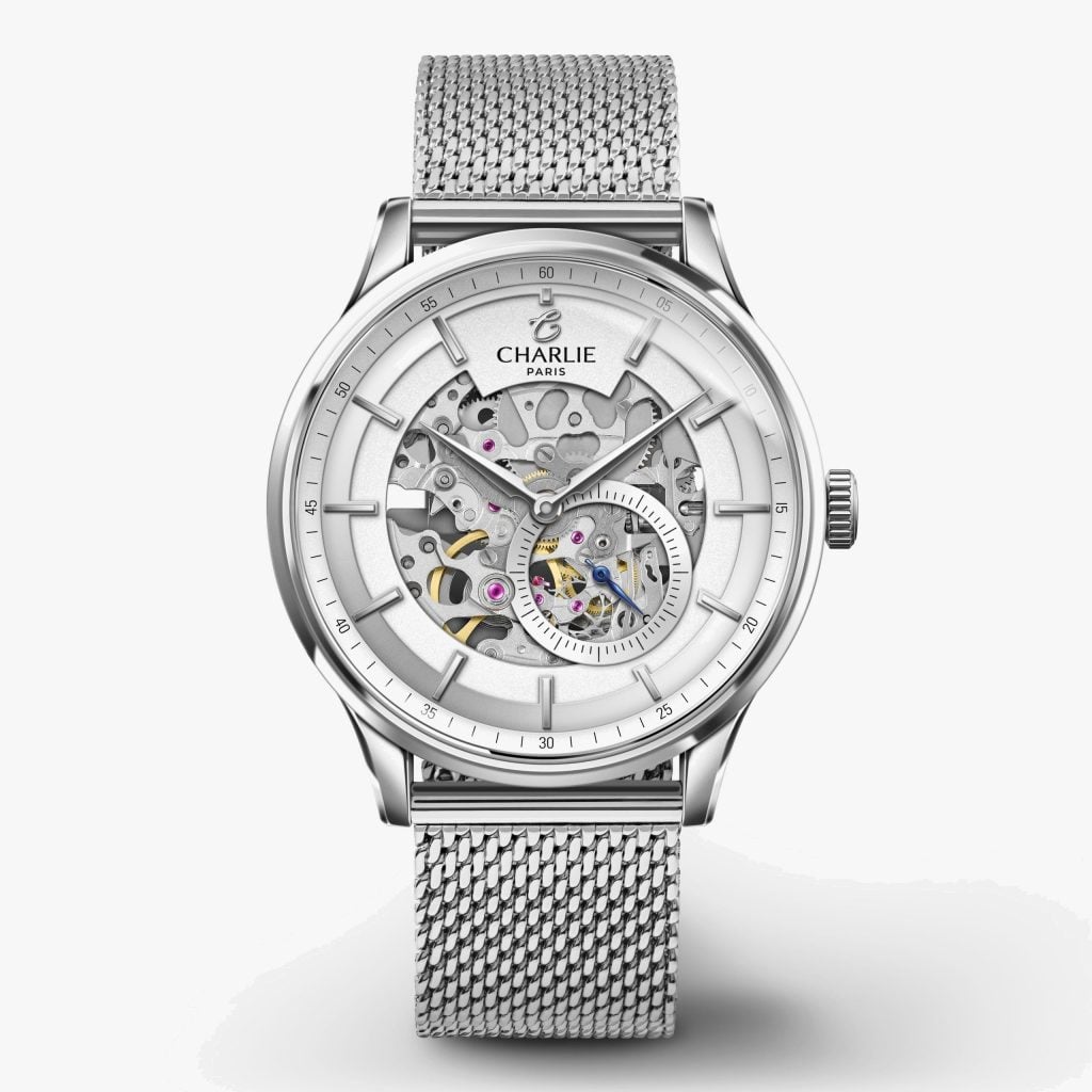 Charlie Paris Initial - Skeleton - White - Maille milanaise