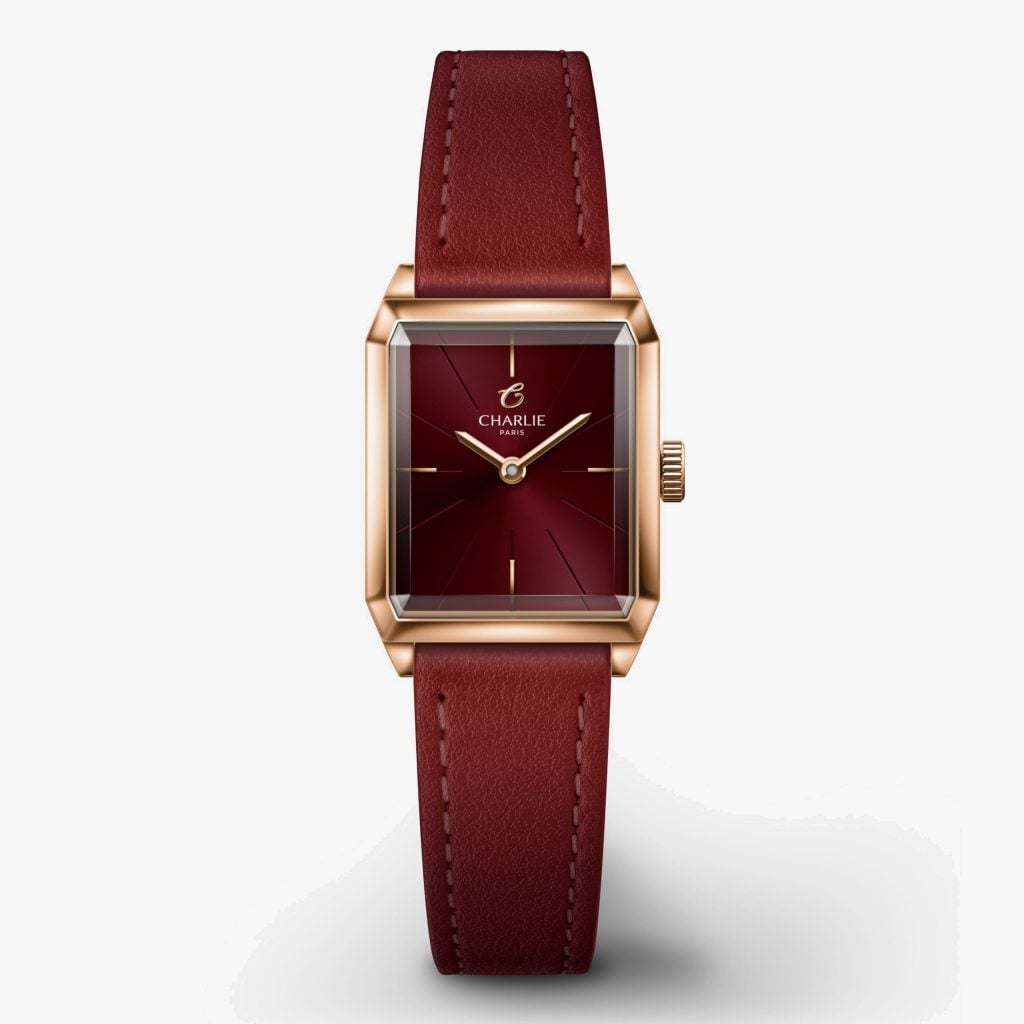 Charlie Paris Monceau - Rose gold & Bordeaux - Burgundy leather