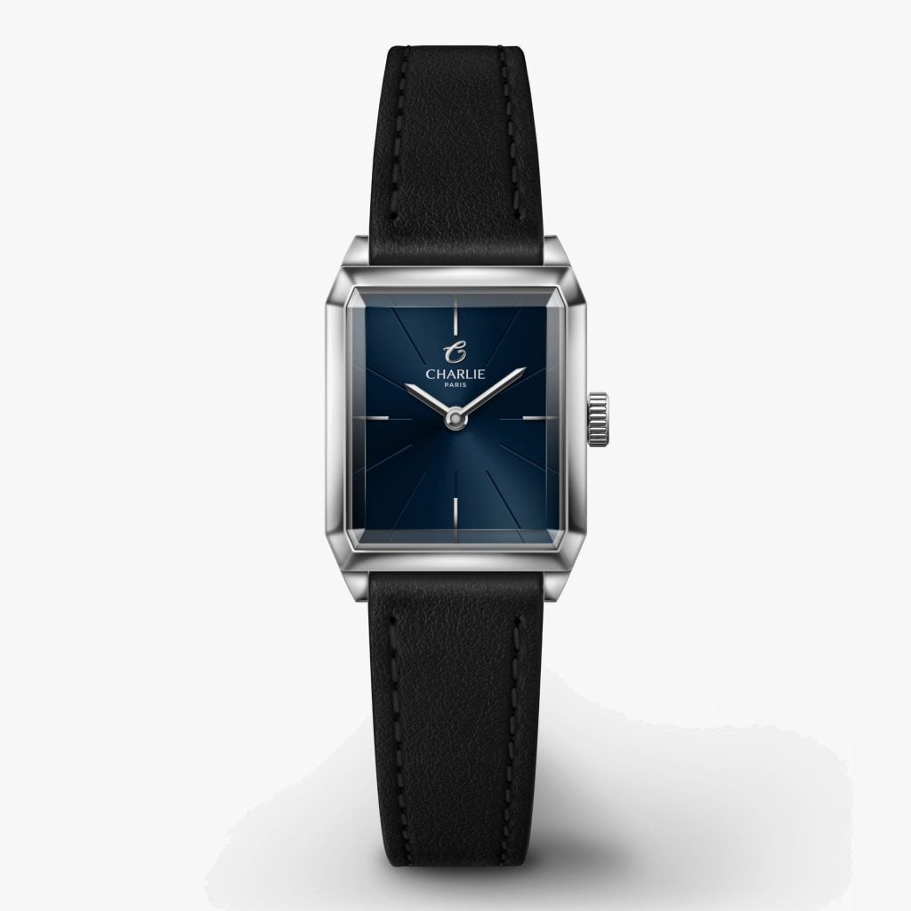 Charlie Paris Monceau - Steel & Blue - Black leather