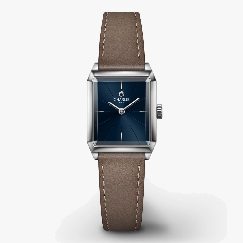 Charlie Paris Monceau - Steel & Blue - Taupe leather