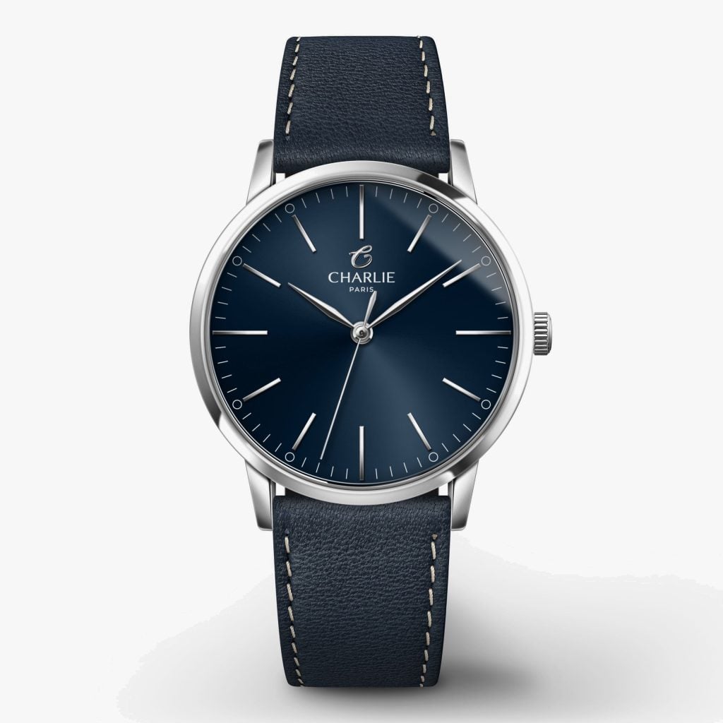 Charlie Paris Sully 35 - Steel & blue - Blue leather