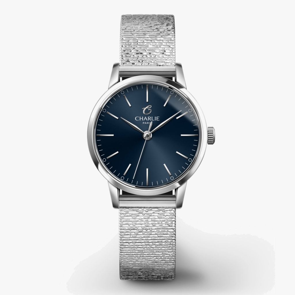 Charlie Paris Sully - Steel & blue - Hammered mesh