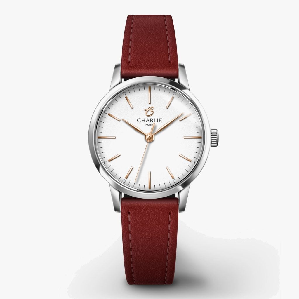 Charlie Paris Sully - Steel - Burgundy leather
