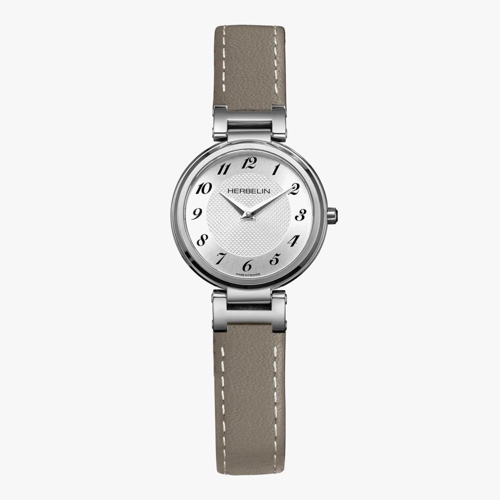 Herbelin Lady H - Quartz - Steel & Taupe Leather