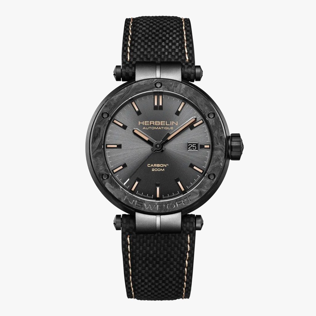 Herbelin Newport - Automático - Carbono Titanio Beige Negro