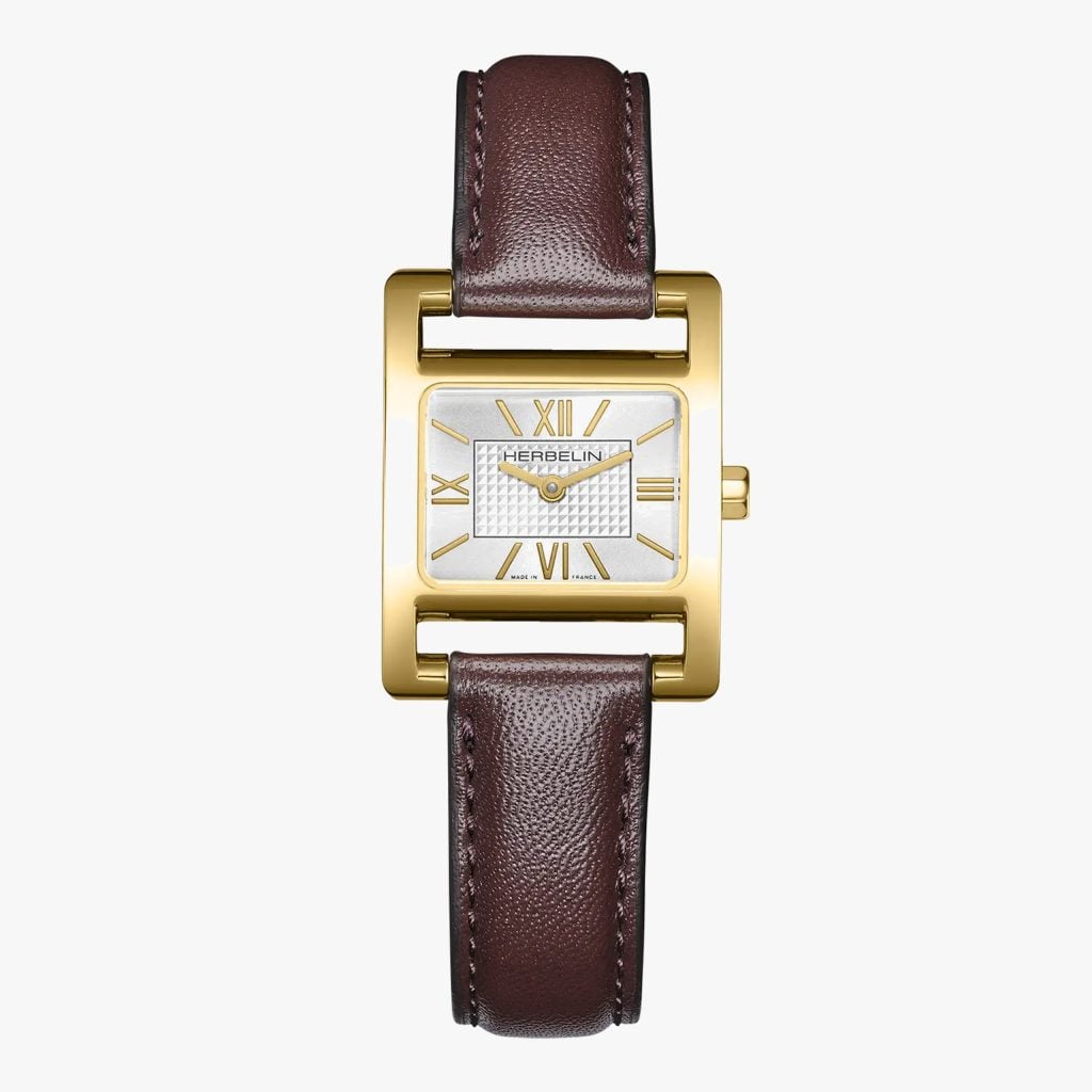 Herbelin Ve Avenue - Quartz - PVD Yellow Gold and Burgundy