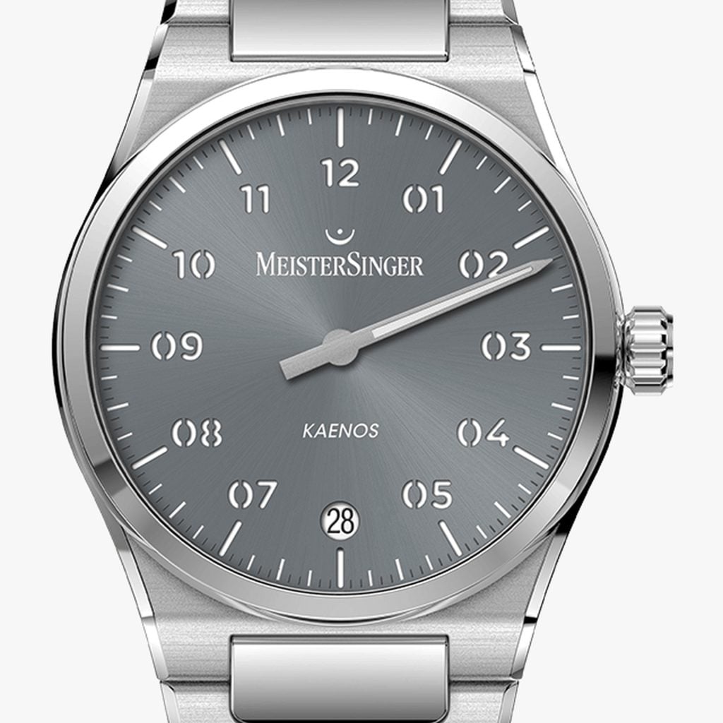 MeisterSinger Kaenos Sunburst Grey – Bracciale integrato