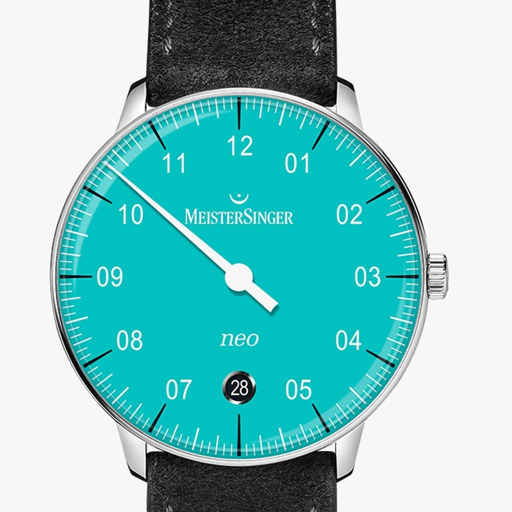 MeisterSinger Neo Azure blue – Suede, black