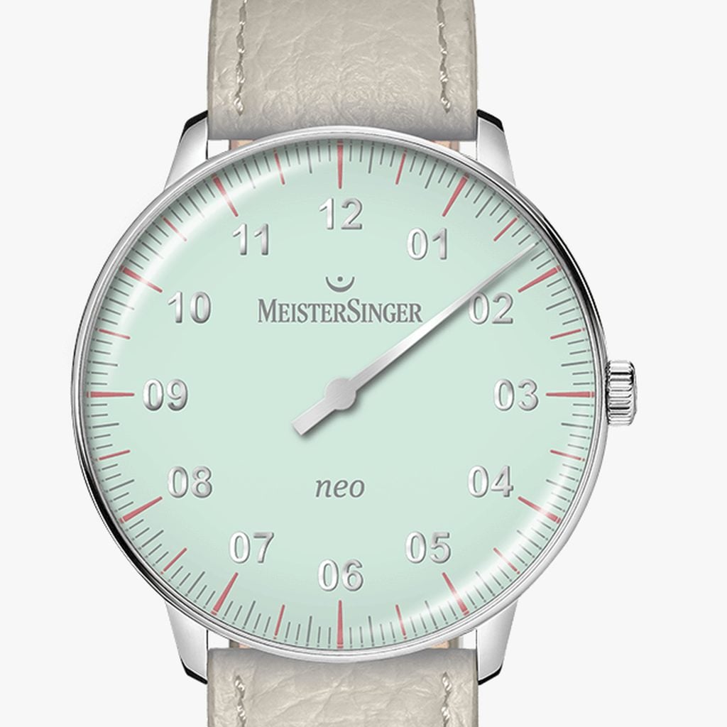MeisterSinger Neo Special Light Green – Grained calfskin, cream white