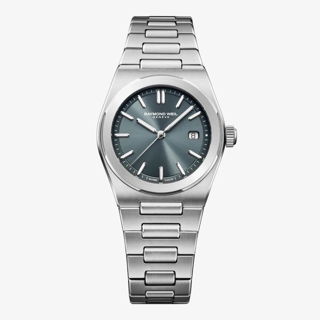 Raymond Weil A.R.T. Charcoal Blue Dial Integrated Stainless Steel Bracelet Quartz Watch