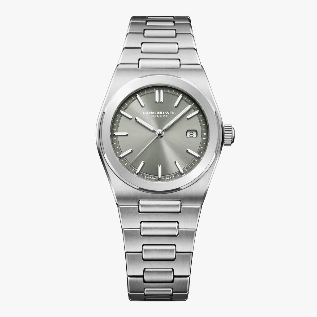 Raymond Weil A.R.T. Sage green Dial Integrated Stainless Steel Bracelet Quartz Watch